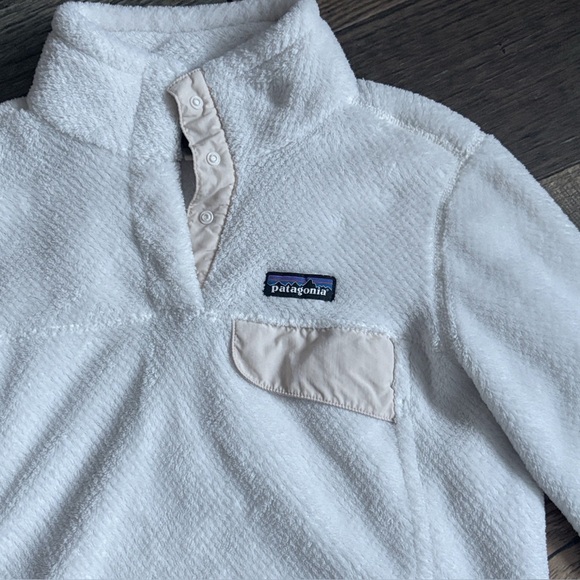 Patagonia Re-Tool Snap-T® Cream Off White Fleece Pullover Jacket Sweatshirt Sz S - Picture 4 of 7